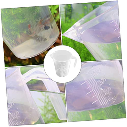 Hemobllo 1Pc Thickened Aquarium Scale Measuring Cup Liquid Water Changing Cup for Fish Feeding Construction with Spout for Accurate Measurement for Home