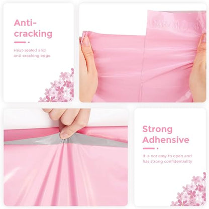 Metronic Poly Mailers 10X13 100 Pack, Strong Adhesive Shipping Envelopes for Clothing, Medium Shipping Bags for Small Businesses, Waterproof Mailers Poly Bags, Packages Bags Light Pink - size: 10x13 100PC