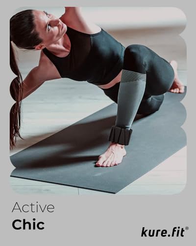 Pilates Wrist & Ankle Weights | Adjustable Weighted Bangles | 1LB/2LB Each - color: Black, size: 2 LB