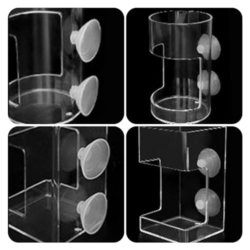 Betta Fish Feeding Tube - Clear Aquarium Feeder, Shrimp Feeder with Suction Cup | Transparent Fish Feeding Dish, Transparent Fish Feeder, Manual Betta Feeder, Fish Tank Feeding Tool for Aquatic Pets