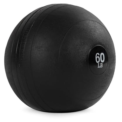 Titan Fitness Rubber Slam Ball, Dead Weight Ball Absorbs Impact, Minimal Bounce, Textured Surface for Strength and Conditioning, Cardio Workouts, Full Body Workout - style: 27.2kg(60파운드)