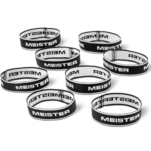 Meister WrapKeepers for Storing Hand Wraps Thumb Loop Out - Black - 8 Pack