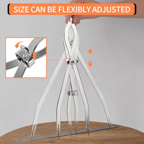 Radius Divider Tool 12 Inch, Fast Adjusting Scriber for Sheet Metal Fabrication & Layout Work, Resharpenable Replaceable Points, Metalworking Woodworking Insulation Tool, Draws Circles Up to 32 Inches