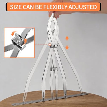 Radius Divider Tool 12 Inch, Fast Adjusting Scriber for Sheet Metal Fabrication & Layout Work, Resharpenable Replaceable Points, Metalworking Woodworking Insulation Tool, Draws Circles Up to 32 Inches