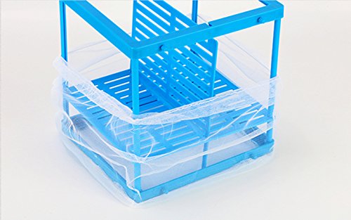 XMHF Fish Tank Aquarium Net Breeder, White Blue