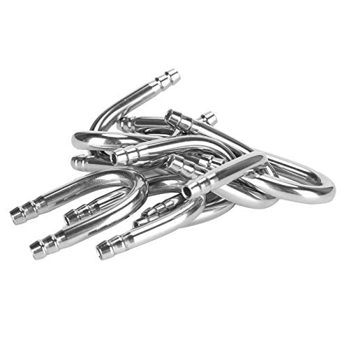 10Pcs Stainless Steel U Shape Elbow Pipe for Fish Oxygen Pump CO2 Tubing Accessory with Smoothness Machine Polished Edges, Installation for Aquarium