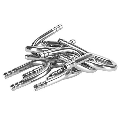 10Pcs Stainless Steel U Shape Elbow Pipe for Fish Oxygen Pump CO2 Tubing Accessory with Smoothness Machine Polished Edges, Installation for Aquarium