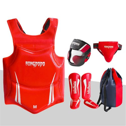 Karate Boxing Martial Arts Kickboxing Training Taekwondo Sparring Body Chest Protector Set - color: Only Chest Blue, size: Medium