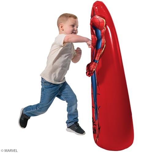 Marvel Spider-Man Shaped Bop Bag - Inflatable Punching Bag, Inflates to 42 Inches