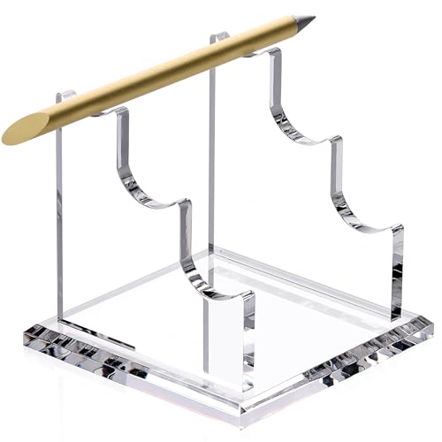 3 Tier Acrylic Pen Holder Display Stand, Fountain Pen Pencil Makeup Brush Rack, Ballpoint Pen Showholder, Paintbrush Drying Rack Organizer Desk for Home School Office or Store Use - style: 3 Tier