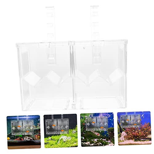 YARNOW Aquarium Isolation Box for Fish Breeding Separation Container Easy Install Breeding Holder to Increase Survival Rate Sturdy Design for Fish Tank Use