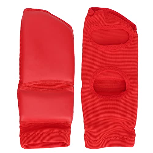Boxing Foot Protector for Adults, Taekwondo Foot Gear, Non Slip Impact Ankle Protection Pads with Foam Liner, Red Unisex Training Foot Protector for Martial - size: X-Large