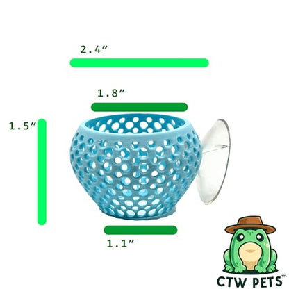 Betta Bulb Hide | Suction Cup Betta Fish Cave & Shrimp Hideout | Wall-Mounted Aquarium Cave for Betta Tanks, Nano Tanks & Planted Aquariums (Cotton Candy Blue)