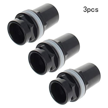 MroMax 32mm/1.26" ID PVC Aquarium Water Pipe Connector Joint Straight Tubes Hose Connector Fish Tanks Accessories 3pcs - size: 3pcs 32mm