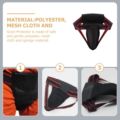 Toddmomy Professional Breathable Groin Protector Wear-Resistant Training Crotch Guard Portable Crotch Protector for Taekwondo Boxing MMA