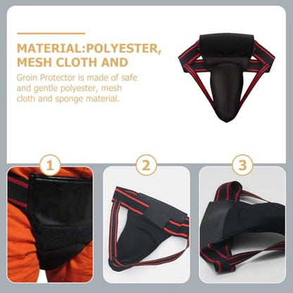 Toddmomy Professional Breathable Groin Protector Wear-Resistant Training Crotch Guard Portable Crotch Protector for Taekwondo Boxing MMA