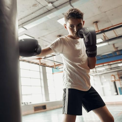 Meister [Critical] Boxing Gloves - Ergonomic High-Density Training Gloves - style: 8 Ounce Gloves - Matte Black