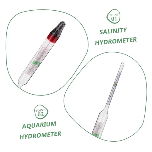 Homoyoyo 1set Hydrometer Tester Measuring Cylinder for Accurate Sea Water Testing Professional Aquarium for Aquaculture and Fish Tanks