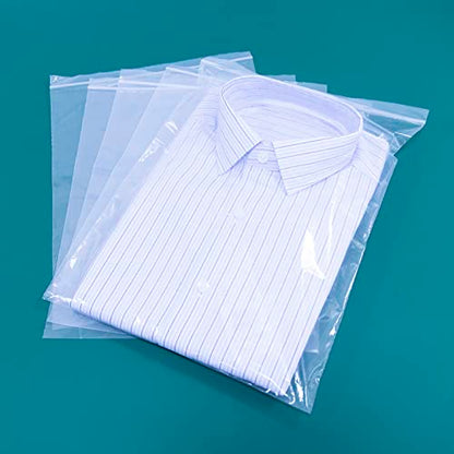 100 Count - 11" x 14" Large Zip Bags - 2 Mil Reclosable Zip Plastic Poly Bags with Lock Seal Zipper for Prints, Photos, Documents, Clothing, T-Shirt - size: 11" x 14"