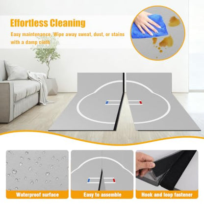 Generic 3M X 3M Folding Exercise Mat Wear Resist Multi-Functional Training Blankets Anti-Slip for Grappling Martial Art Boxing Judo