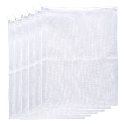 Aquarium Filter Bags Large - Reusable Fish Tank Filter Media Mesh Bags with Plastic Zipper (14 x 18 inch (6 Pack)) - size: 14 x 18 inch (6 Pack)