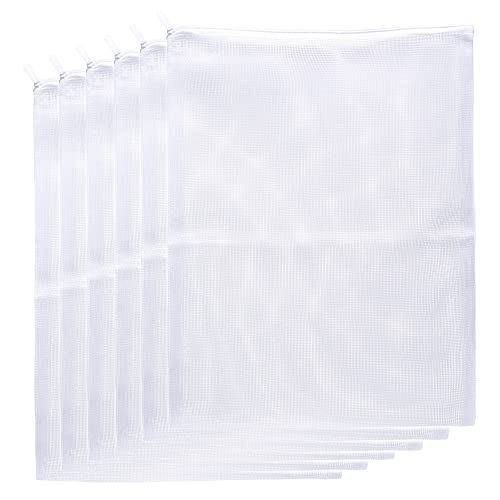 Aquarium Filter Bags Large - Reusable Fish Tank Filter Media Mesh Bags with Plastic Zipper (14 x 18 inch (6 Pack)) - size: 14 x 18 inch (6 Pack)