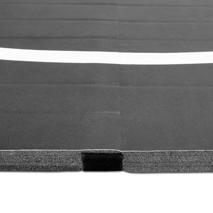 Meister FlexFloor Wrestling Mat - 10ft x 10ft Roll-Up Pro Training Mat for Home & Gym - color: Black