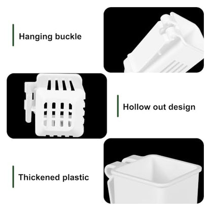 DONGKER Aquarium Plant Holder,2 PCS Hanging Aquatic Planted Pot Hydroponic Fixed Basket Wall Mounted Planting Bracket for up to 0.5" Thick Water Tanks Aquarium Decor