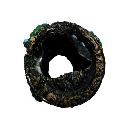 Fish Tank Decor,Broken Barrel Design Resin Ornament - Artificial Aquarium Ornaments | for Betta Shrimp Turtle Jellyfish Reptile Small Pets Freshwater Saltwater