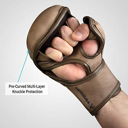 Hayabusa T3 LX Leather MMA Sparring Gloves | Boxing Fight Training, Muay Thai Kickboxing, Heavy Bag Work, Wrist Support, Padded Knuckle, 7oz, Men and Women - size: X-Large