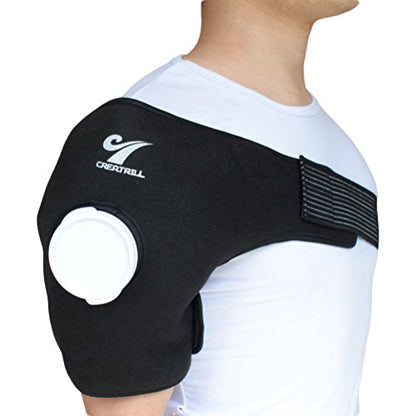Reusable Hot Cold Therapy Ice Bag Pack (9") Neoprene Core Wrap with Elastic Strap, Portable Moist Heating Brace First aid Ice Compression Sleeves Pain Relief Pad
