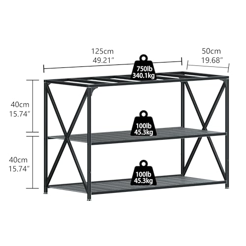 55-75 Gallon Fish Tank Stand, 49.2 x 19.7x 31.5 Inch,Industrial Aquarium Stand with Power Outlet and Switch, Turtle Tank, Reptile Terrariums and Breeder Tank Stand, Black - size: 55-75 Gallon
