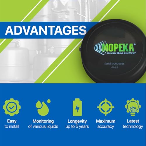 Mopeka LCD Display Gauge - Magnetically mounts to Your RV Control Panel, Dash, Propane Tank, or BBQ Grill - Wireless Remote Indicator for All Mopeka Pro and Universal Sensors - style: LCD Display