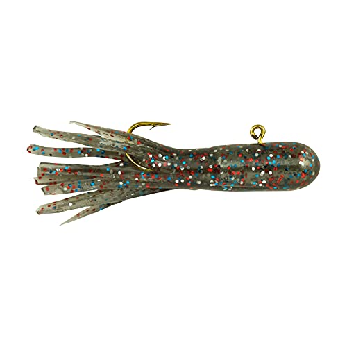 Berkley PowerBait Pre-Rigged Atomic Tubes Fishing Soft Bait - color: Smoke Rainbow Sparkle, size: 1/16 oz