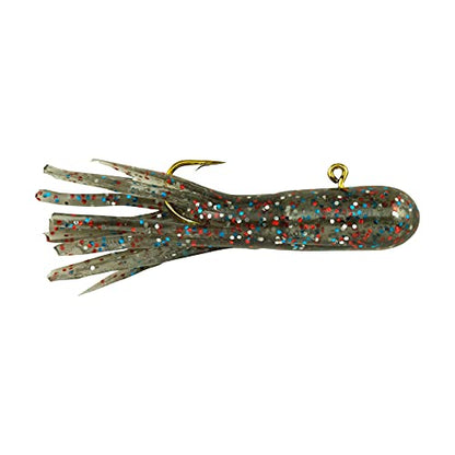 Berkley PowerBait Pre-Rigged Atomic Tubes Fishing Soft Bait - color: Smoke Rainbow Sparkle, size: 1/64 oz