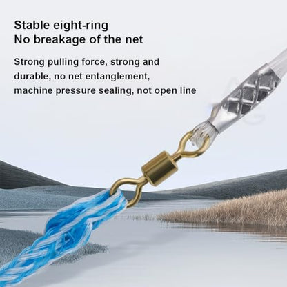 KAFELE Large Frisbee-Style Tire Line Casting Net, Bottom Anti-Hanging Chain, Suitable for Beginners, Easy to Use