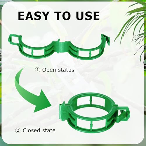 100PCS Green Plant Support Clips, Tomato Clips, Garden Clips, Trellis Clips, Vine Clips for Climbing Plants to Prevent Tomatoes from Pinching or Falling Off - color: Green 100pcs
