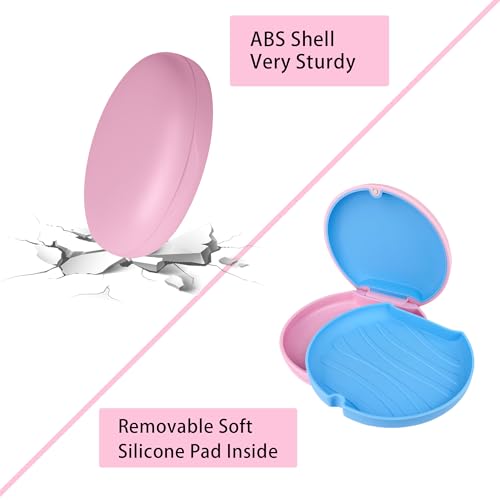 2 Pack Retainer Case Compatible with Invisalign,Aligner Cases - color: Pink