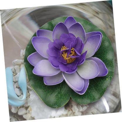 10pcs Emulation Lotus Leaves Floating Pond Decoration 17cm Simulation Water Lily Pads Artificial Plant Decor for Aquarium Garden Pool Display