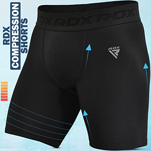 RDX Compression Shorts Men Ultra-Tight Stretchable Baselayer Athletic Sports, Spandex Activewear Underwear Workout Running - size: Medium