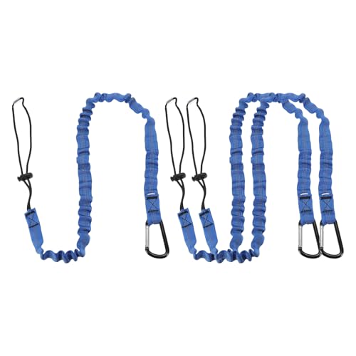 MECCANIXITY Retractable Tool Lanyard 3.6ft with Single Aluminum Buckle and Adjustable Loop End, Maximum Weight Limit 10KG / 22lb, Safety Fall Protection Tools Leash, Blue 3 Pack - color: Blue, size: 3.6ft
