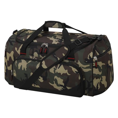 45L Gym Sport Duffle Bag for Men, Camo - color: Camo