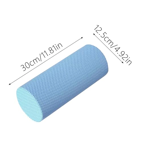 12 Inch EVA Soft Dot Foam Roller for Muscle Therapy, Yoga and Balance Exercises, High-Density Massage Roller, Foam Roller for Back, Legs for Home, Gym and Travel (Pink#L) - color: Pink#l