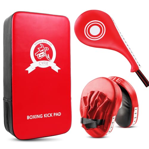 3-in-1 Boxing Training Set, Punching Mitts, Kick Pad and Target Paddle - style: 3 in 1 Boxing Training Equipment