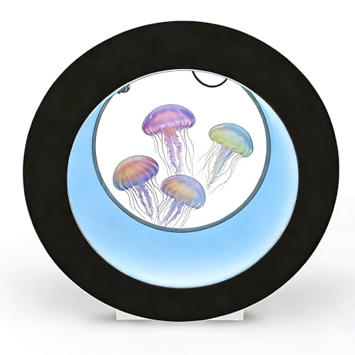 Jellyfish Aquarium 18L Fish Tank, Acrylic Aquarium Kit with 16 Colors LED Lighting and Remote Control, 3W Low Noise Filter Pump for Desktop, Living Room, Bedroom Decoration