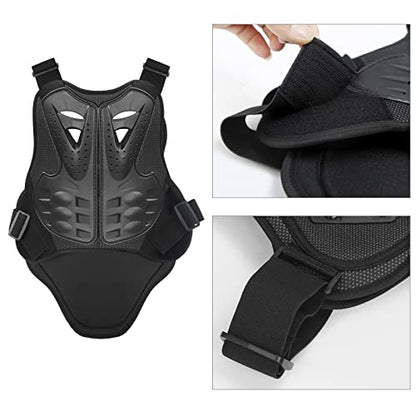 PELLOR Motorcycle Armor Vest Chest Back, Motocross Body Guard Vest Skiing Riding Skating Anti-Fall Vest Protective Gear - size: Large