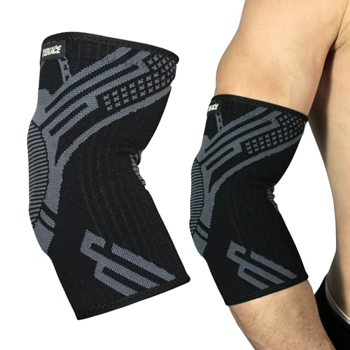 Tenace Jiu Jitsu Elbow Brace, Grappling - Compression Elbow Protection and Padded MMA, BJJ, Muay Thai, Judo - High Durability and Performance Unisex