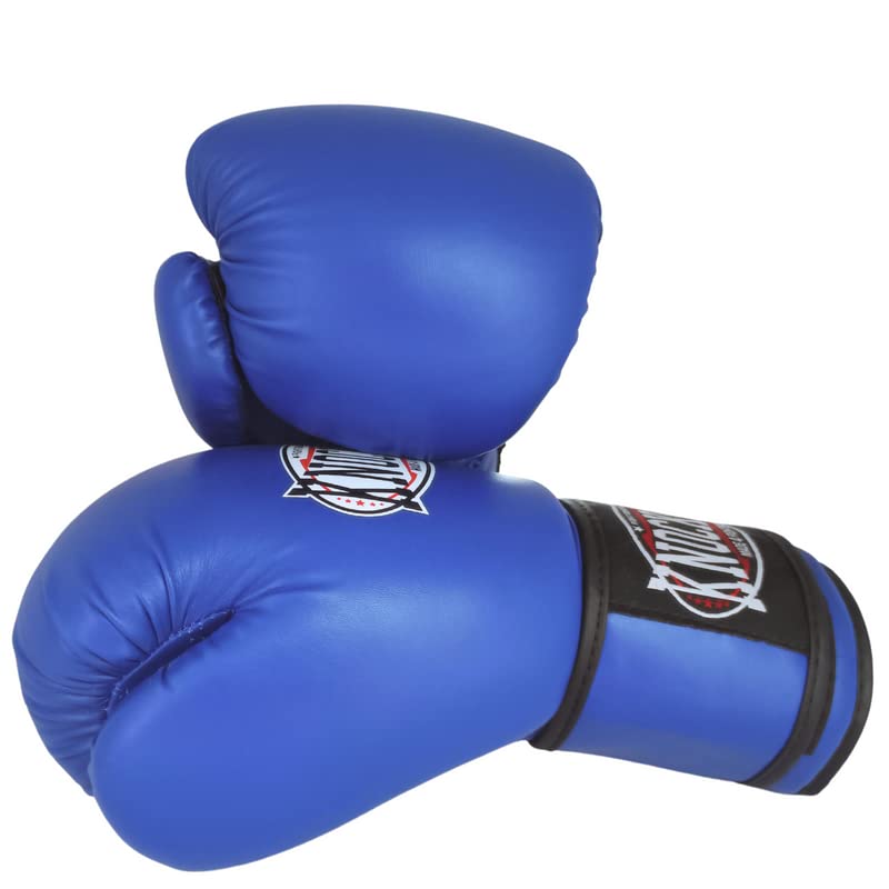 Kids Boxing Gloves for Training, Youth Punching Bag Gloves Age 4-15 | boys & girls, Wide hook-and-loop wrist strap, High-density foam padding, boxing, kickboxing, MMA, Muay Thai, fitness training - color: Blue, size: 8 oz