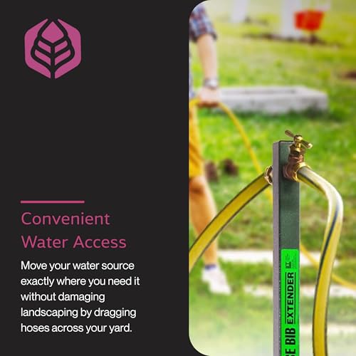 Yard Butler IHBE-6 Garden Hose Bib Extender - Durable Hose Stand for Keeping It Elevated - Convenient Garden Accessory - Rust-Resistant - Anti-Kink Design - Easy Installation - size: Extender