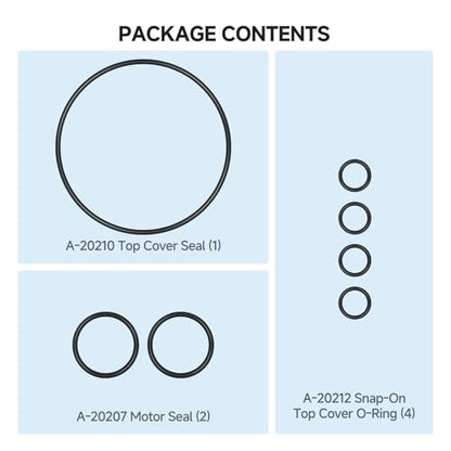 O-Ring Seal kit for FX5/FX6 Aquarium Cartridge Filter Compatible with Fluval A-20207, A-20210, A-20212 Replacement Parts